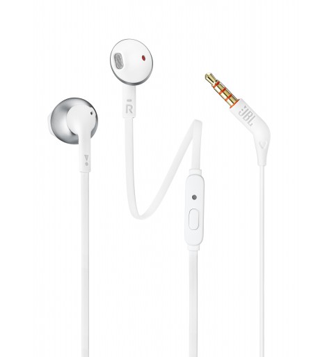 JBL Tune 205 Auriculares Alámbrico Dentro de oído Música Cromo, Blanco