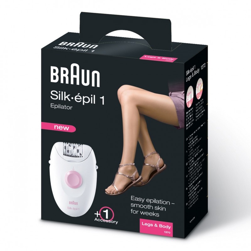 Braun Silk-épil 1 1370 Epilatore Donna a rete con 1 accessorio