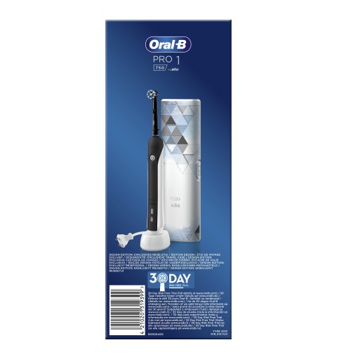 Oral-B PRO 1 - 750 Adult Rotating-oscillating toothbrush Black, White