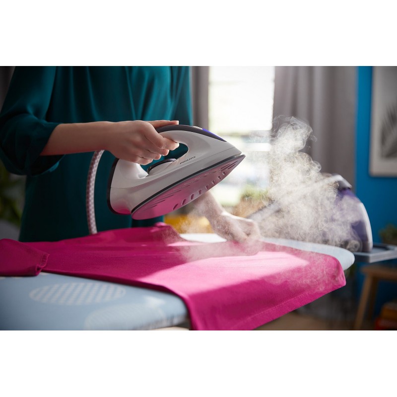 Philips HI5919 30 iron Steam iron Ceramic soleplate 2400 W Purple, White