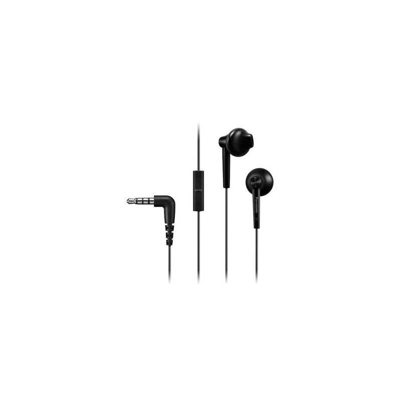 Panasonic RP-TCM55E Auriculares Alámbrico Dentro de oído Llamadas Música Negro