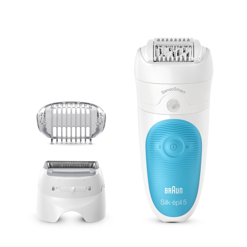 Braun Silk-épil 5 Wet&Dry 81706331 epilator 28 tweezers White, Turquoise