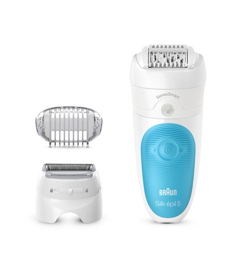 Braun Silk-épil 5 Wet&Dry 81706331 epilator 28 tweezers White, Turquoise