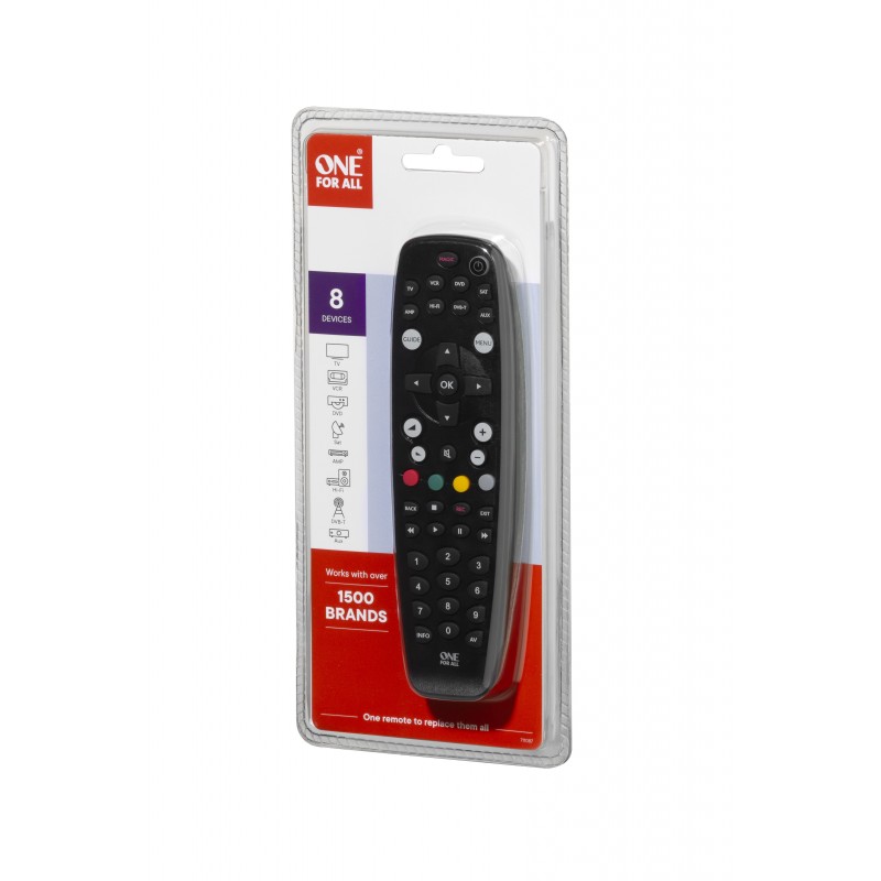 One For All Basic URC 2981 mando a distancia IR inalámbrico TV, Receptor de televisión, DVD Blu-ray, Altavoz para barra de