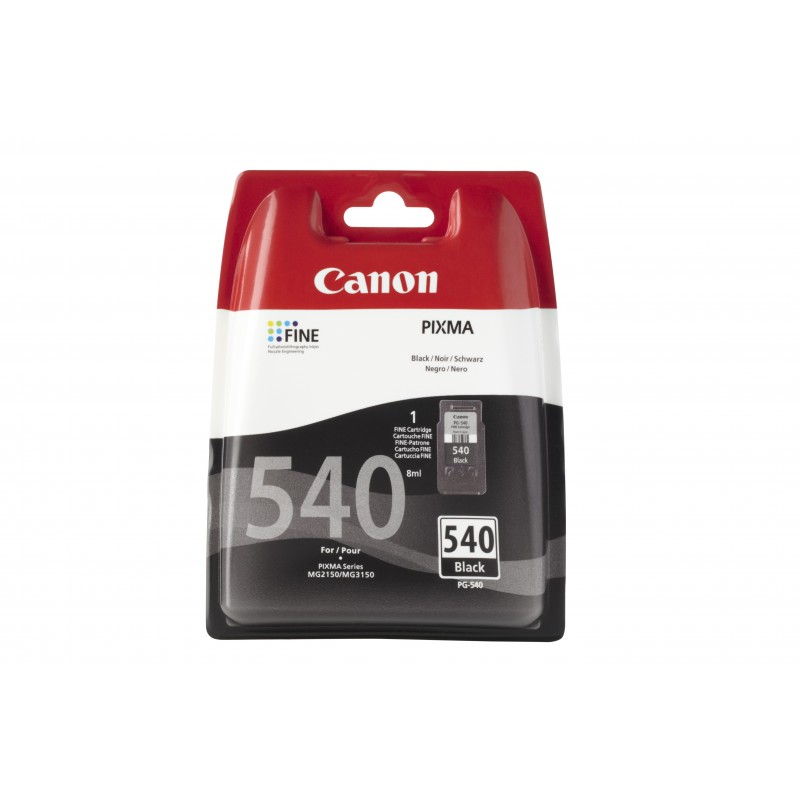 Canon PG-540 w sec cartucho de tinta 1 pieza(s) Original Rendimiento estándar Negro