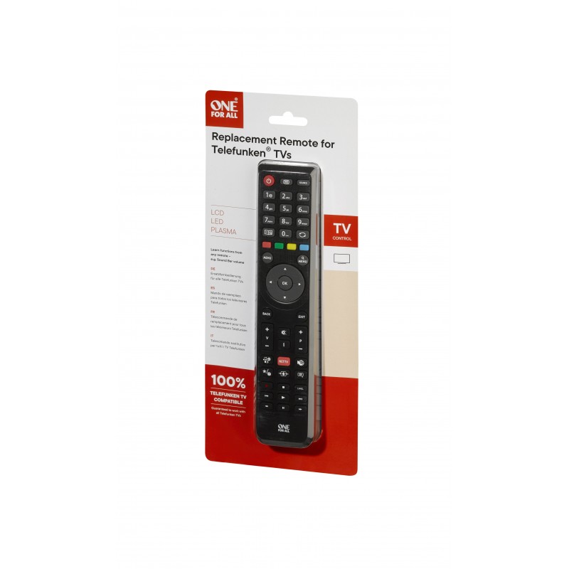 One For All TV Replacement Remotes Telefunken TV Replacement Remote
