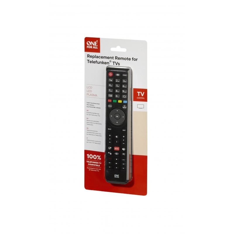 One For All TV Replacement Remotes URC 1918 mando a distancia IR inalámbrico Botones