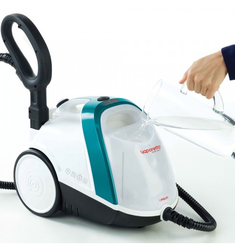 Polti Vaporetto Smart 100_T Cylinder steam cleaner 1500 W Blue, White