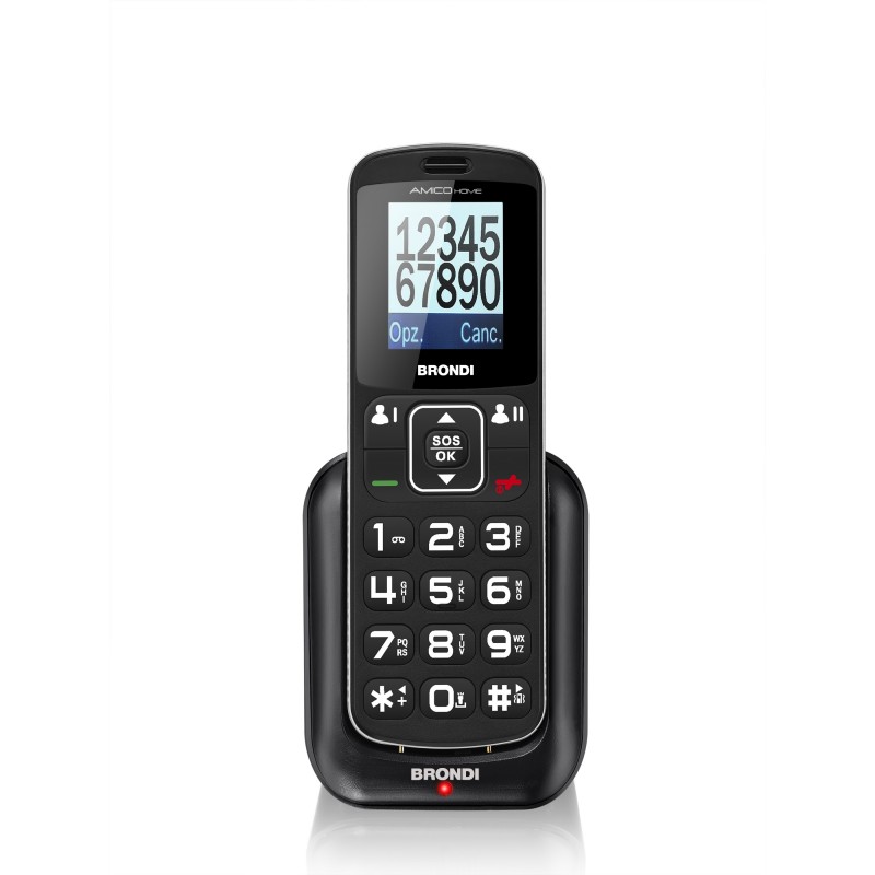 Brondi Amico Home 4.5 cm (1.77") 90 g Black Entry-level phone