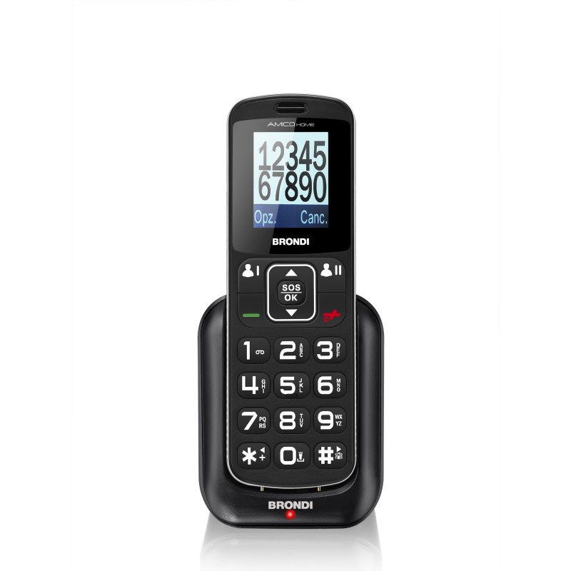 Brondi Amico Home 4,5 cm (1.77") 90 g Noir Téléphone d'entrée de gamme