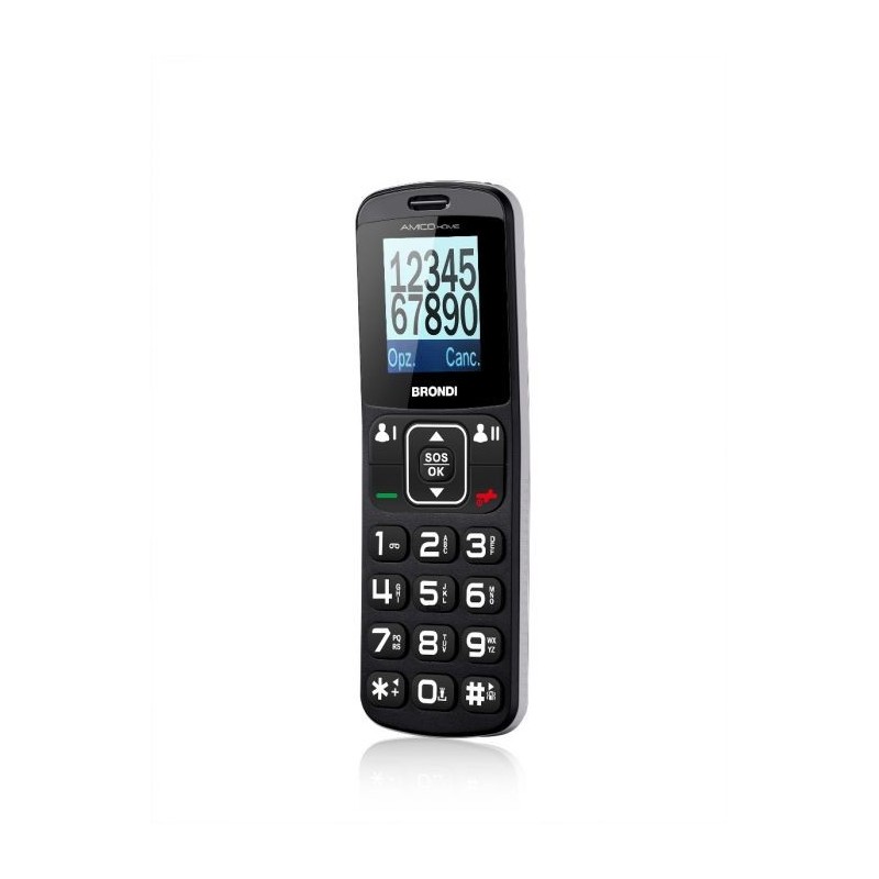 Brondi Amico Home 4.5 cm (1.77") 90 g Black Entry-level phone