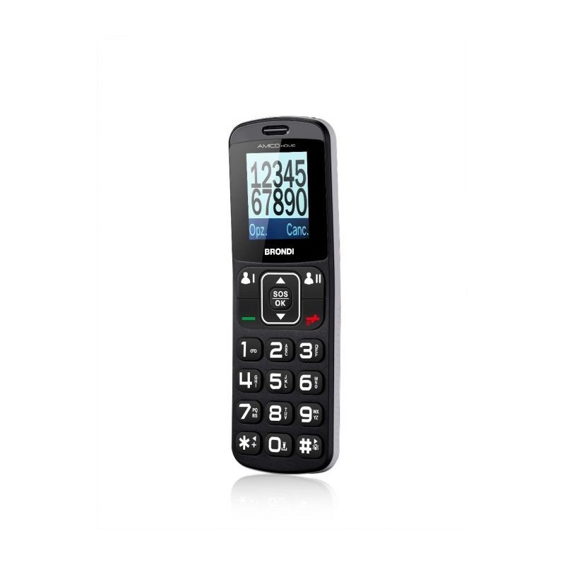 Brondi Amico Home 4,5 cm (1.77") 90 g Negro Teléfono básico