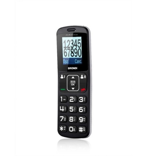 Brondi Amico Home 4,5 cm (1.77") 90 g Noir Téléphone d'entrée de gamme