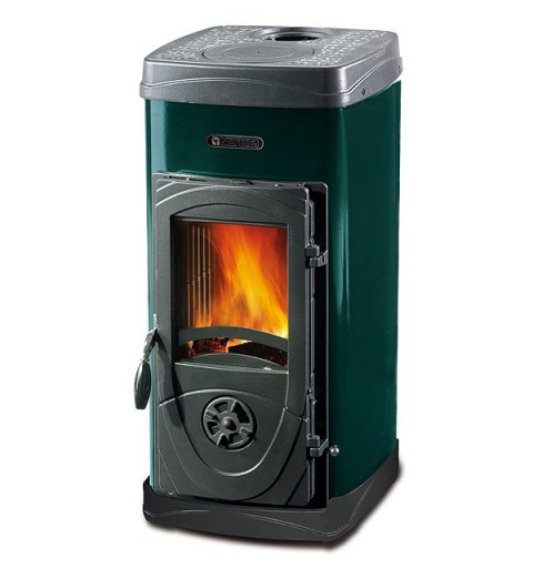 La Nordica Super Max stove Freestanding Firewood Green