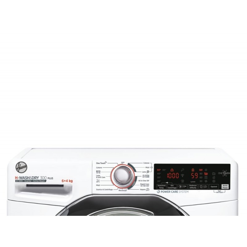 Hoover H-WASH 300 PLUS H3DS4464TAMCE-11 lavasciuga Libera installazione Caricamento frontale Bianco E