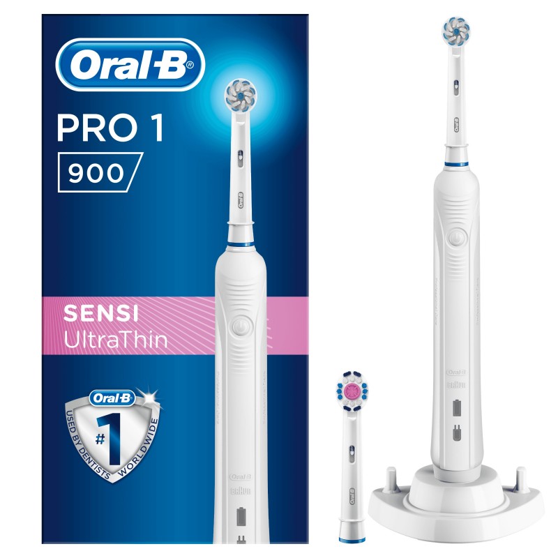 Oral-B PRO 900 Sensi UltraThin Erwachsener Rotierende Zahnbürste Weiß
