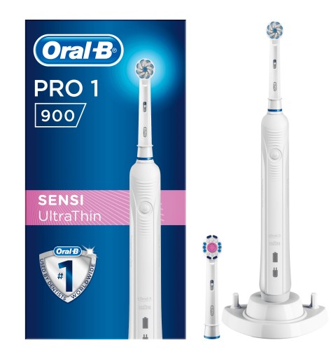 Oral-B PRO 900 Sensi UltraThin Adulte Brosse à dents rotative Blanc
