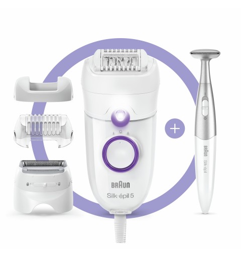 Braun Silk-épil 5 825 Power 28 Pinzette Weiß, Violett