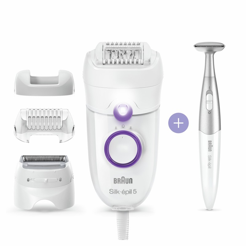 Braun Silk-épil 5 825 Power 28 Pinzette Weiß, Violett