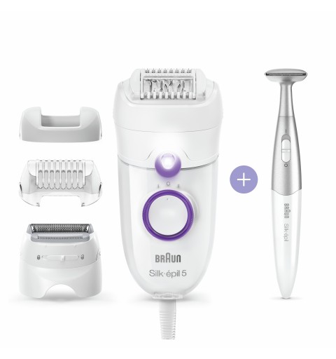 Braun Silk-épil 5 825 Power 28 Pinzette Weiß, Violett