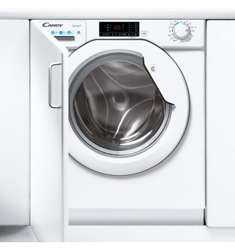 Candy CBD 485D1E 1-S machine à laver avec sèche linge Intégré (placement) Charge avant Blanc E