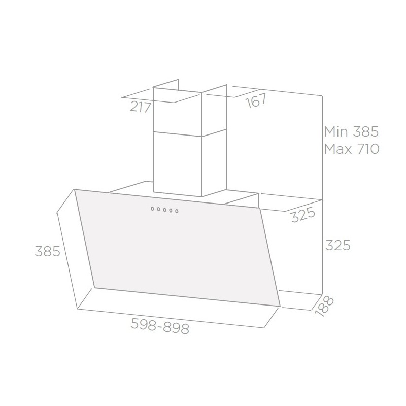 Elica Shire WH A 90 Wall-mounted White B