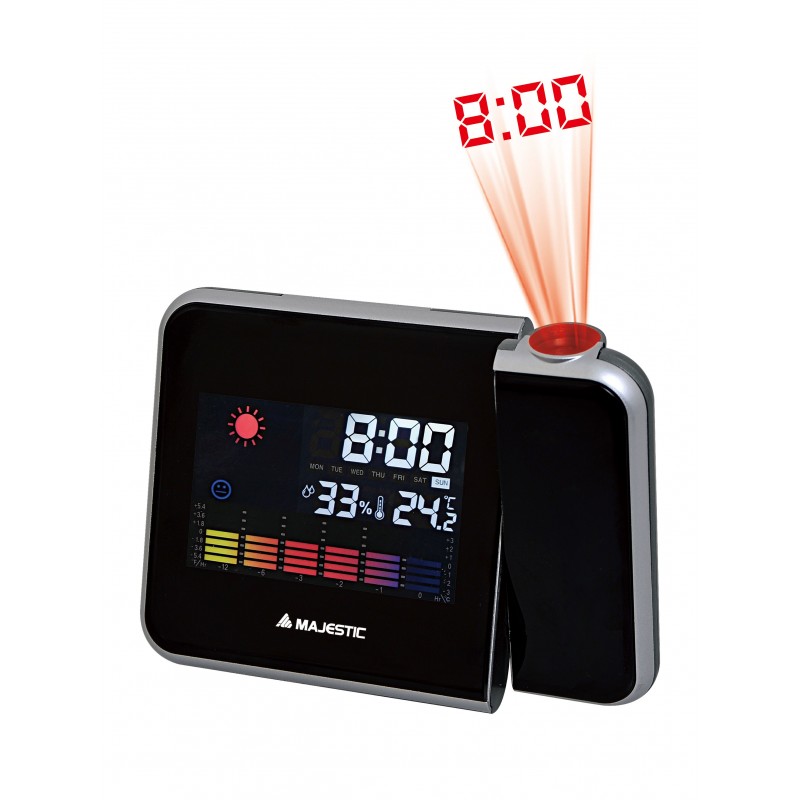 New Majestic WT-229 Reloj despertador digital Negro