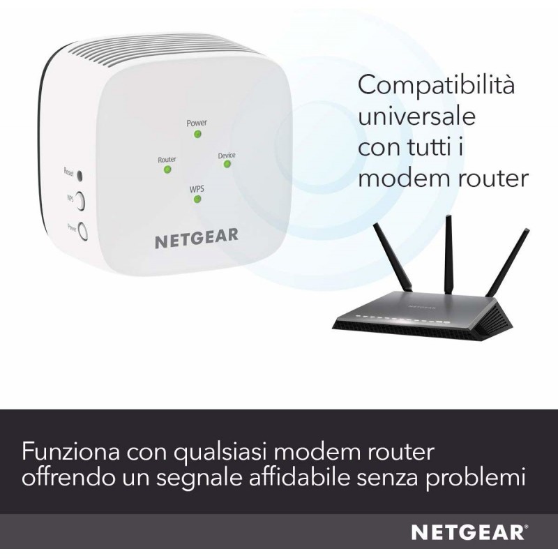 Netgear EX3110 Émetteur et récepteur réseau Blanc 10, 100, 300 Mbit s