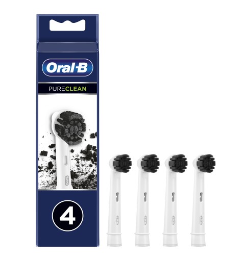 Oral-B PureClean Testina Di Ricambio per Spazzolino Pure Clean Carbone. Confezione Da 4