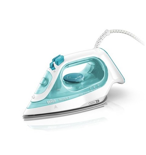 Braun SI 3041 GR Steam iron Ceramic soleplate 2350 W Turquoise, White