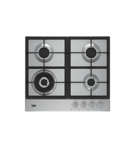 Beko HAW642C5SX Acciaio inossidabile Da incasso 60 cm Gas 4 Fornello(i)