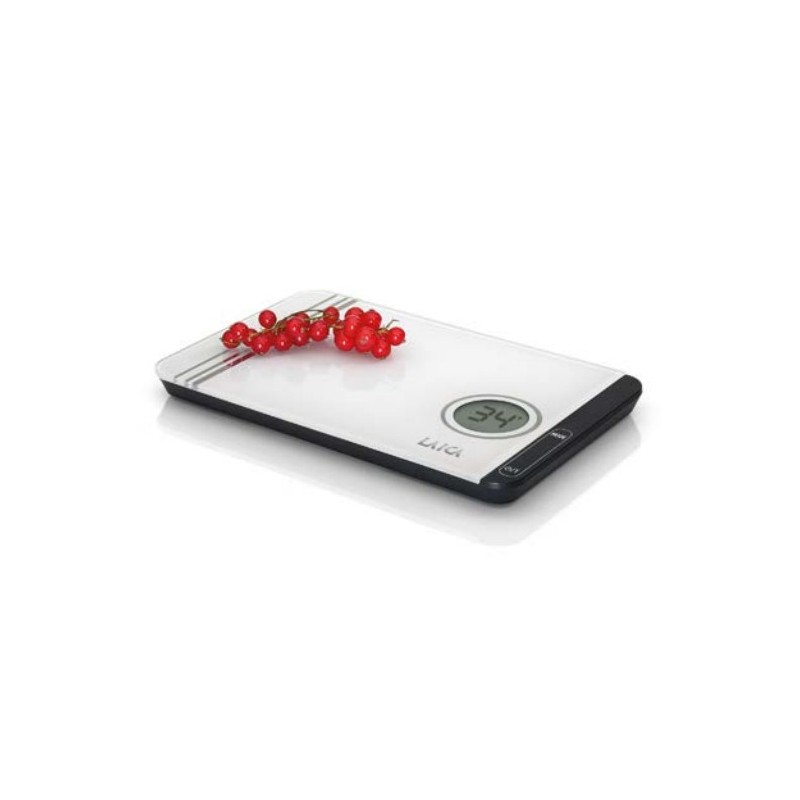 Laica KS1301 báscula de cocina Negro, Blanco Encimera Rectángulo Báscula electrónica de cocina