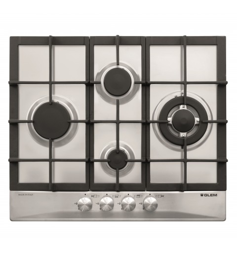 Glem Gas GT645HIX hob Stainless steel Built-in 4 zone(s)