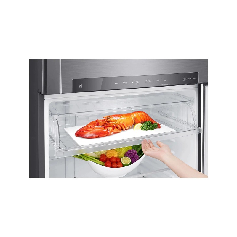 LG GTF916PZPYD fridge-freezer Freestanding 592 L E Stainless steel