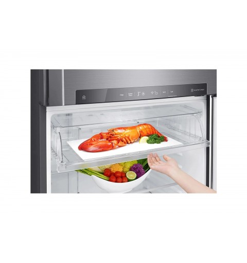 LG GTF916PZPYD fridge-freezer Freestanding 592 L E Stainless steel
