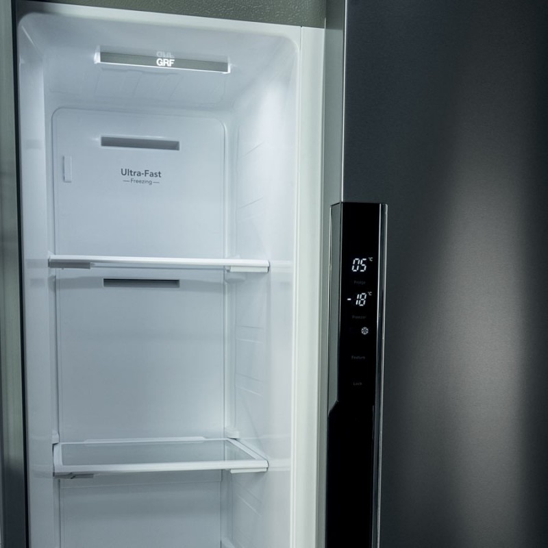 GRF S83773X frigorifero side-by-side Libera installazione 436 L Acciaio inossidabile