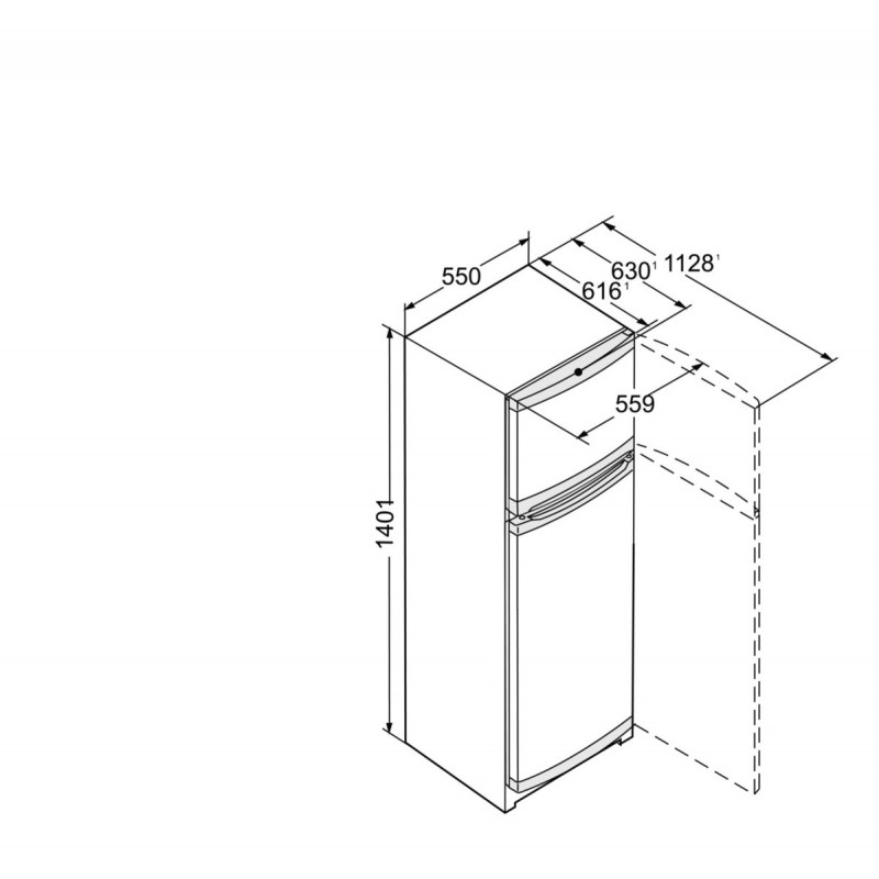 Liebherr CT 2531 fridge-freezer Freestanding 234 L F White