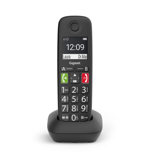 Gigaset E290 Telefono analogico DECT Identificatore di chiamata Nero