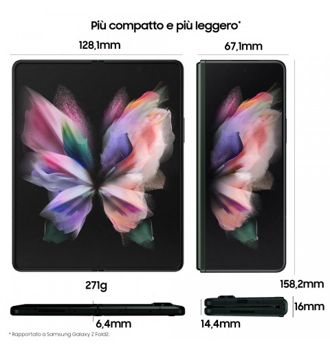 Samsung Galaxy Z Fold3 5G 19,3 cm (7.6") Double SIM Android 11 USB Type-C 12 Go 256 Go 4400 mAh Vert