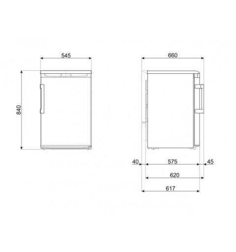 Smeg FA120ES combi-fridge Undercounter 114 L E Silver