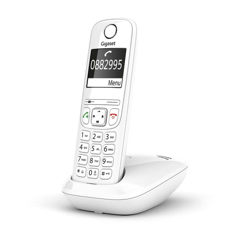Gigaset AS690 Téléphone analog dect Identification de l'appelant Blanc