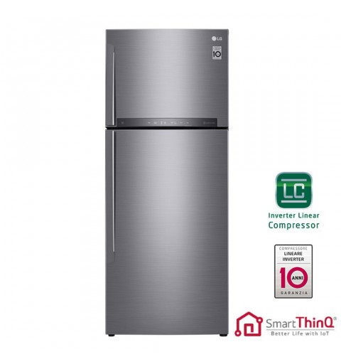 LG GTB574PZHZD fridge-freezer Freestanding 438 L E Platinum, Silver