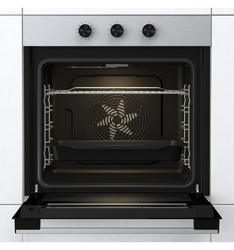 Hisense BI61111AX oven 77 L 3500 W A Black, Grey, Stainless steel