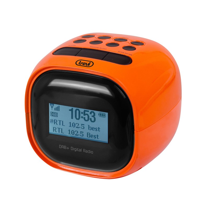 Trevi RC 80D2 DAB ARANCIO Reloj despertador digital Naranja