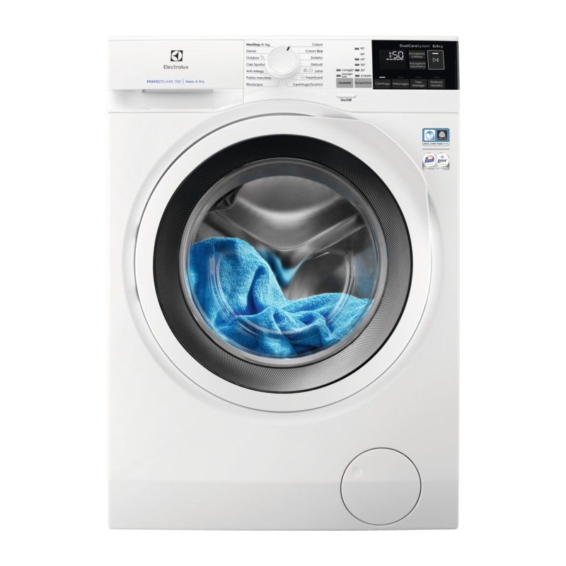 Electrolux PerfectCare 700 machine à laver avec sèche linge Autoportante Charge avant Blanc E