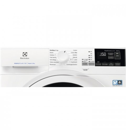 Electrolux PerfectCare 700 machine à laver avec sèche linge Autoportante Charge avant Blanc E