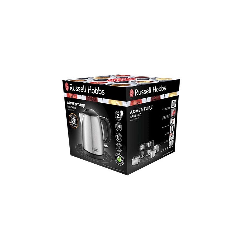 Russell Hobbs 24991-70 bouilloire 1 L 2400 W Noir, Acier inoxydable