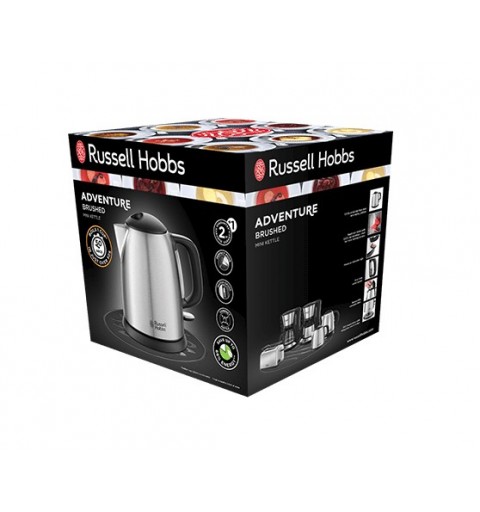 Russell Hobbs 24991-70 bouilloire 1 L 2400 W Noir, Acier inoxydable