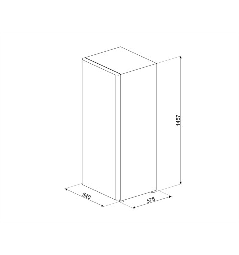 Smeg CV215NF congelador Independiente 168 L F Blanco