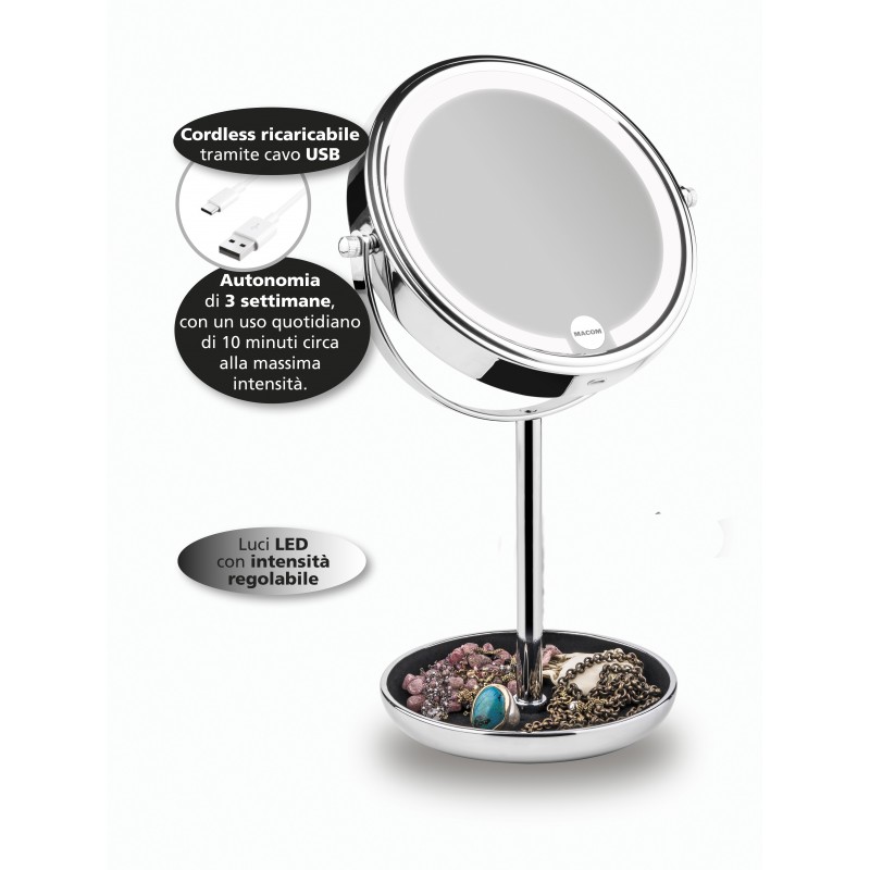 Macom Enjoy & Relax 233 makeup mirror Freestanding Round Chrome